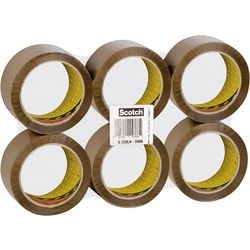 Scotch Verpackungsklebeband Braun 50 mm (B) x 66 m (L) Kunststoff Low Noise