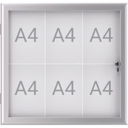 Abschließbarer Schaukasten Maul 6653608 MAULexcite Silber