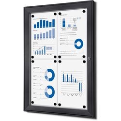 Abschließbarer Schaukasten SHOWDOWN SCS4xA4C7016JS Anthrazit Aluminium