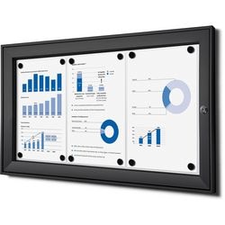 Abschließbarer Schaukasten SHOWDOWN SCS3xA4C9005 Schwarz Aluminium