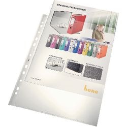 Bene Prospekthüllen DIN A4 Glasklar 80 Mikron PP (Polypropylen) Oben 11 Löcher