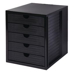 Schubladenbox HAN SYSTEMBOX 5 5 Schubladen DIN A4 Kunststoff Schwarz