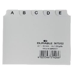 Leitregister DURABLE 3670-02 DIN A7 Weiß 105 mm x 74 mm