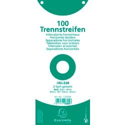 Exacompta Premium Blanko Trennstreifen Spezial Weiß Pappkarton 2 Löcher