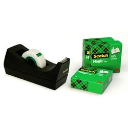 Scotch Tischabroller Scotch Magic C38 Schwarz 92 mm (B) x 33 m (L) Kleiner Kern