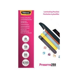 Fellowes Laminierfolien DIN A4 Glänzend 250 Mikron (2 x 250) Transparent
