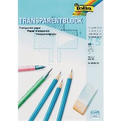 Durchschlagpapier Folia DIN A3 80 g/m² Transparent