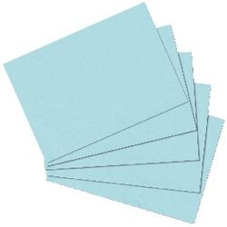 Karteikarten herlitz DIN A6 100 Karten Blau 148 mm x 105 mm Blanko