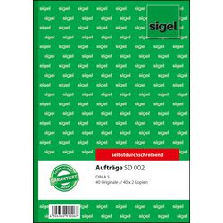 Auftragsbuch Sigel selbstdurchschreibend DIN A5