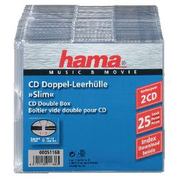 CD-/DVD-Hüllen Hama Slim Double transparent