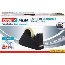 tesa Klebebandabroller tesafilm Easy Cut Economy Schwarz 25 mm (B) x 66 m (L)