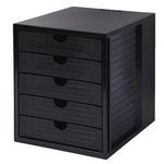 Schubladenbox HAN SYSTEMBOX 5 5 Schubladen DIN A4 Kunststoff Schwarz