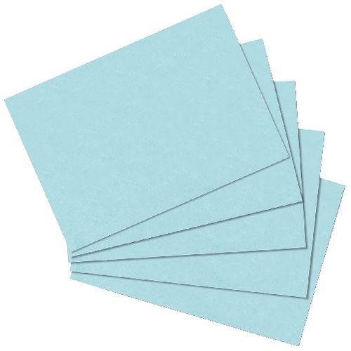 Karteikarten herlitz DIN A5 100 Karten Blau 210 mm x 148 mm